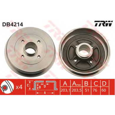 Kočioni bubanj TRW DB4214