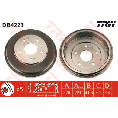 Kočioni bubanj TRW DB4223