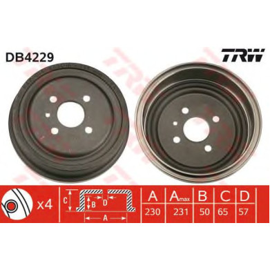 Kočioni bubanj TRW DB4229