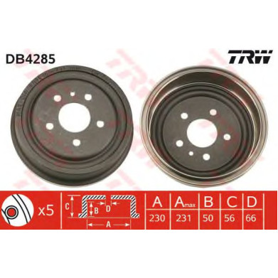 Kočioni bubanj TRW DB4285