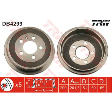 Kočioni bubanj TRW DB4299