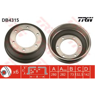 Kočioni bubanj TRW DB4315