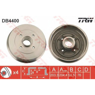 Kočioni bubanj TRW DB4400
