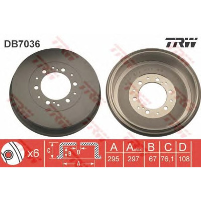 Kočioni bubanj TRW DB7036