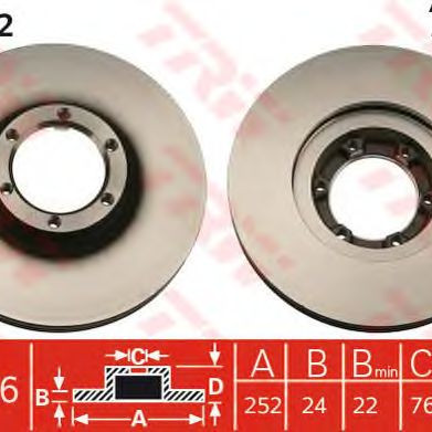 Kočioni disk TRW DF1002