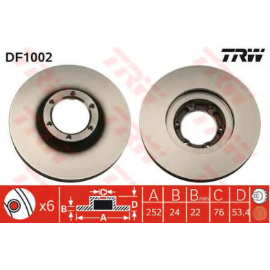 Kočioni disk TRW DF1002