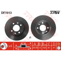 Kočioni disk TRW DF1013