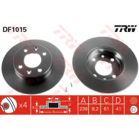 Kočioni disk TRW DF1015