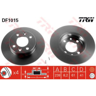 Kočioni disk TRW DF1015
