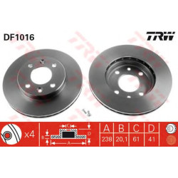 Kočioni disk TRW DF1016