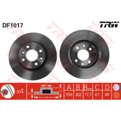 Kočioni disk TRW DF1017