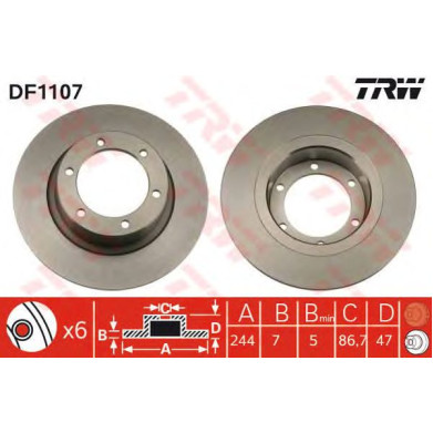 Kočioni disk TRW DF1107