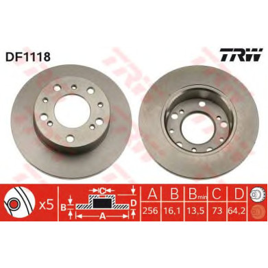 Kočioni disk TRW DF1118