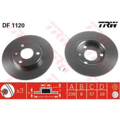 Kočioni disk TRW DF1120