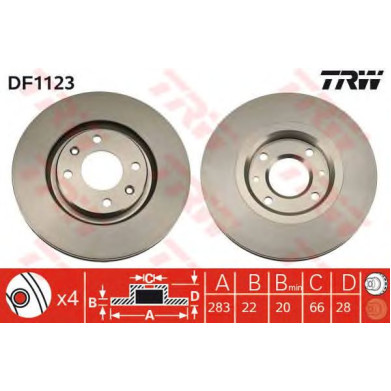 Kočioni disk TRW DF1123