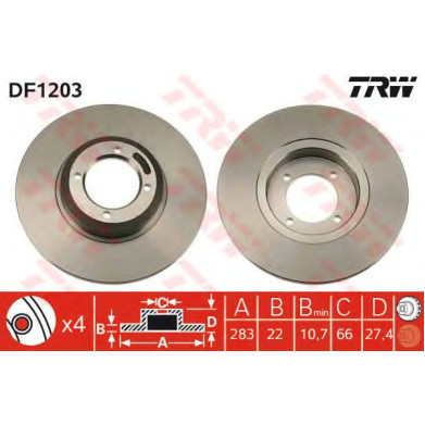 Kočioni disk TRW DF1203