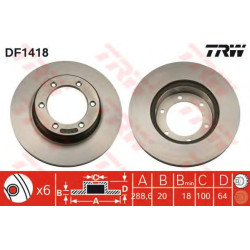 Kočioni disk TRW DF1418
