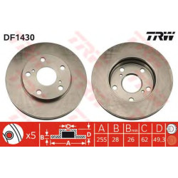 Kočioni disk TRW DF1430