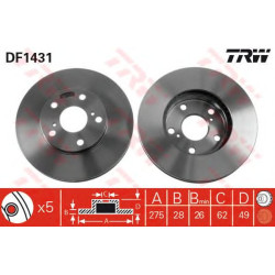 Kočioni disk TRW DF1431