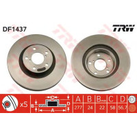 Kočioni disk TRW DF1437