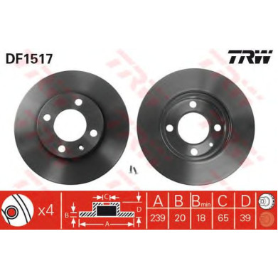Kočioni disk TRW DF1517