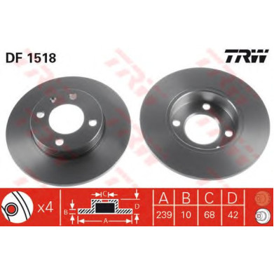 Kočioni disk TRW DF1518
