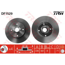 Kočioni disk TRW DF1529