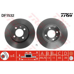 Kočioni disk TRW DF1532