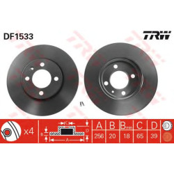 Kočioni disk TRW DF1533