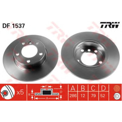 Kočioni disk TRW DF1537