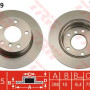 Kočioni disk TRW DF1539