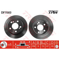 Kočioni disk TRW DF1583