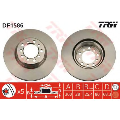Kočioni disk TRW DF1586