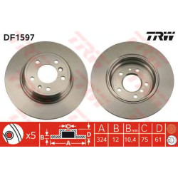 Kočioni disk TRW DF1597