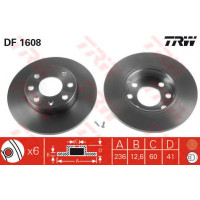 Kočioni disk TRW DF1608