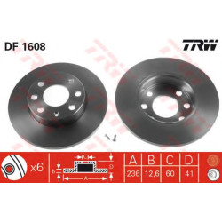 Kočioni disk TRW DF1608