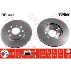 Kočioni disk TRW DF1609