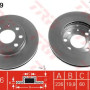 Kočioni disk TRW DF1609