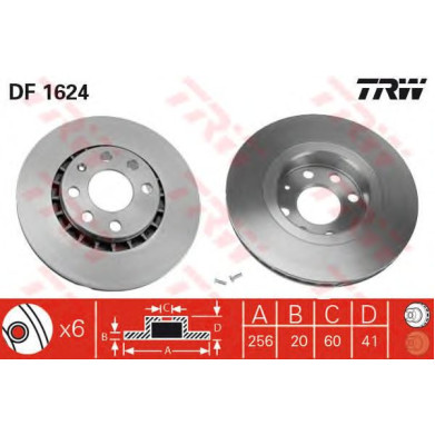 Kočioni disk TRW DF1624