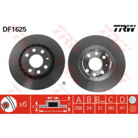 Kočioni disk TRW DF1625