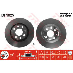 Kočioni disk TRW DF1625