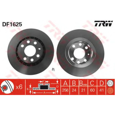 Kočioni disk TRW DF1625
