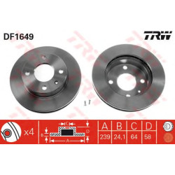 Kočioni disk TRW DF1649