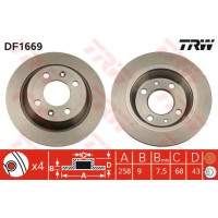 Kočioni disk TRW DF1669