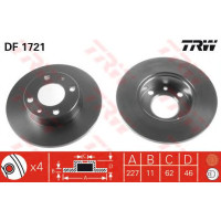 Kočioni disk TRW DF1721