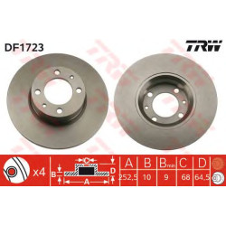 Kočioni disk TRW DF1723