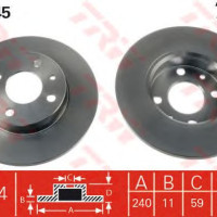 Kočioni disk TRW DF1745