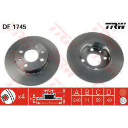 Kočioni disk TRW DF1745