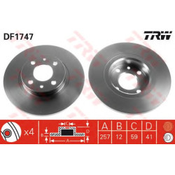 Kočioni disk TRW DF1747