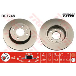 Kočioni disk TRW DF1748